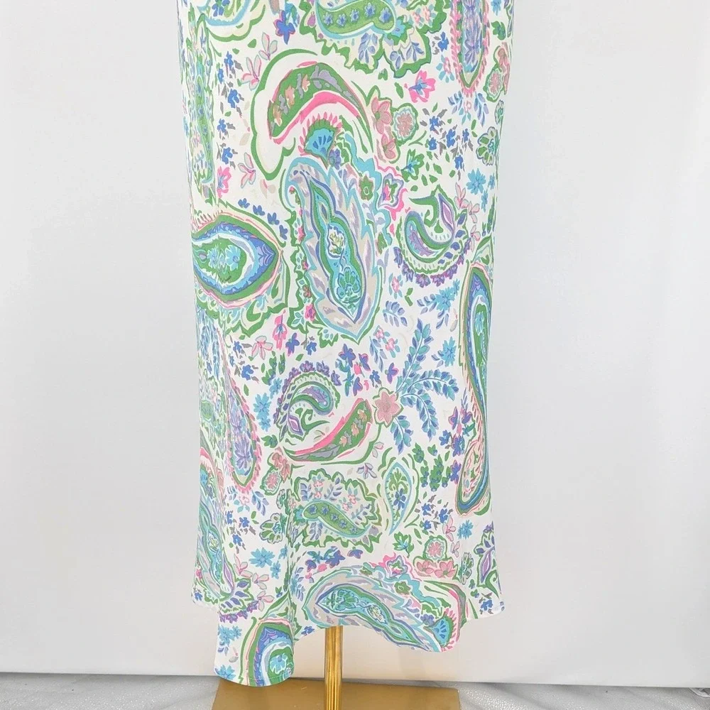 Easel Pastel Paisley Maxi Skirt M Boho‎ Spring Lightweight Casual Weekend